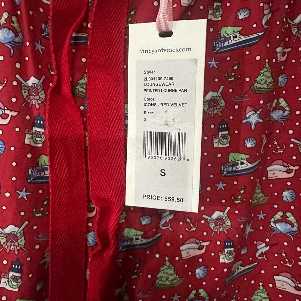 Vineyard vines Christmas Pajama pants. Ladies small- nwt. - Picture 3 of 5
